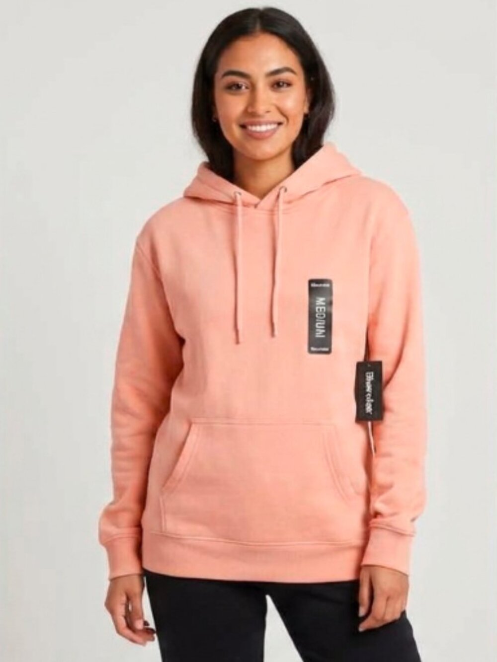 NWT BluenoteS Dusty Rose Pink Fleece Hoodie Sweatshirt Medium M